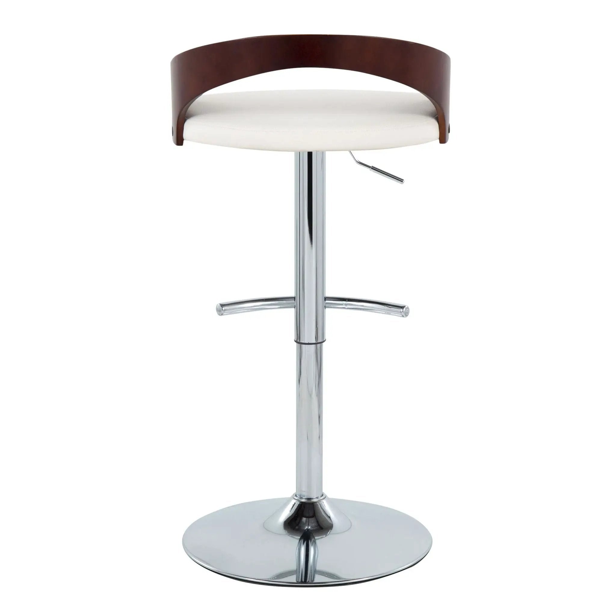 Grotto - Contemporary Adjustable Barstool & Swivel With Rounded T Footrest (Set of 2) by Unique Piece Furniture