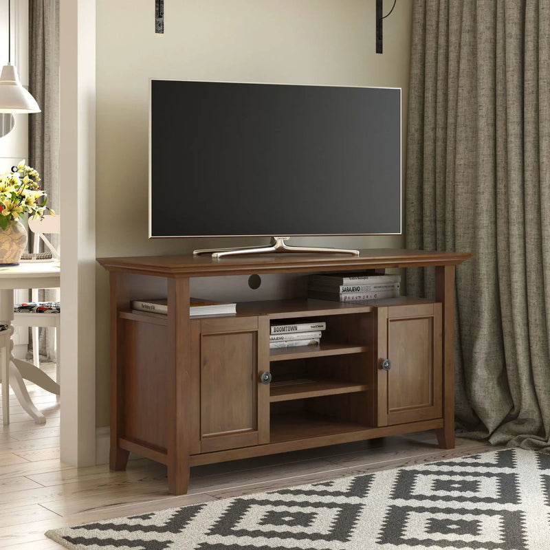 Amherst - TV Media Stand - Medium Saddle Brown by HouseOfZazla