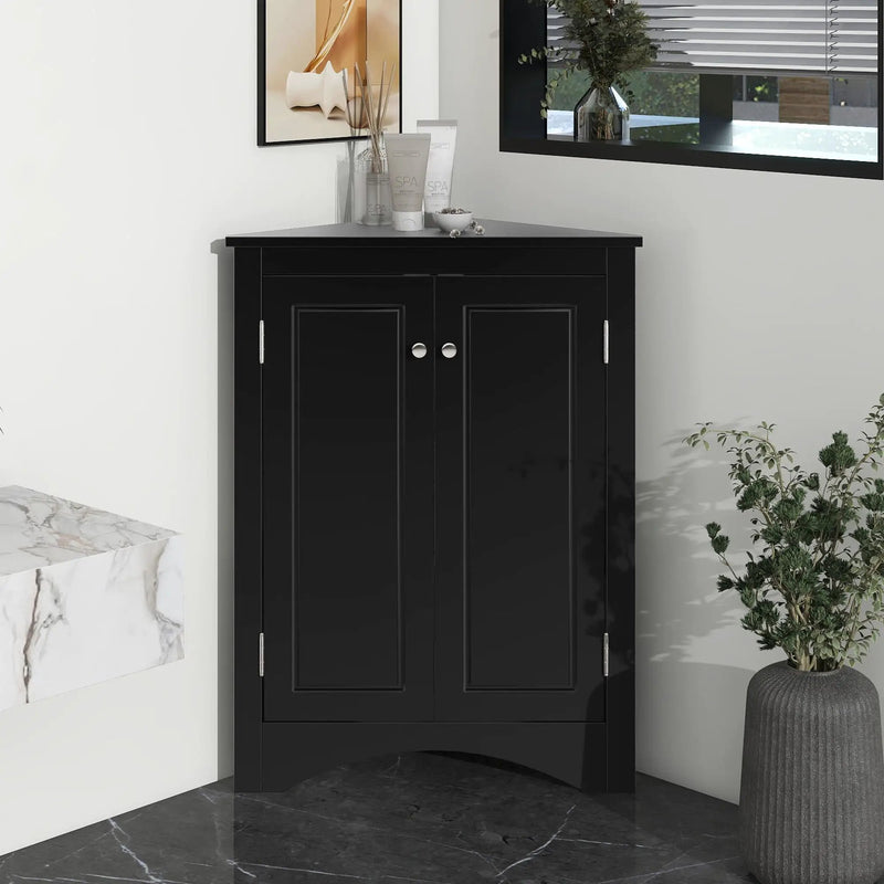 Triangle Bathroom Storage Cabinet With Adjustable Shelves, Freestanding Floor Cabinet For Home Kitchen by HouseOfZazla