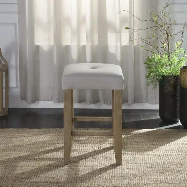 Charnell - Counter Height Stool (Set of 2) - Gray Synthetic Leather & Oak by Unique Piece Furniture