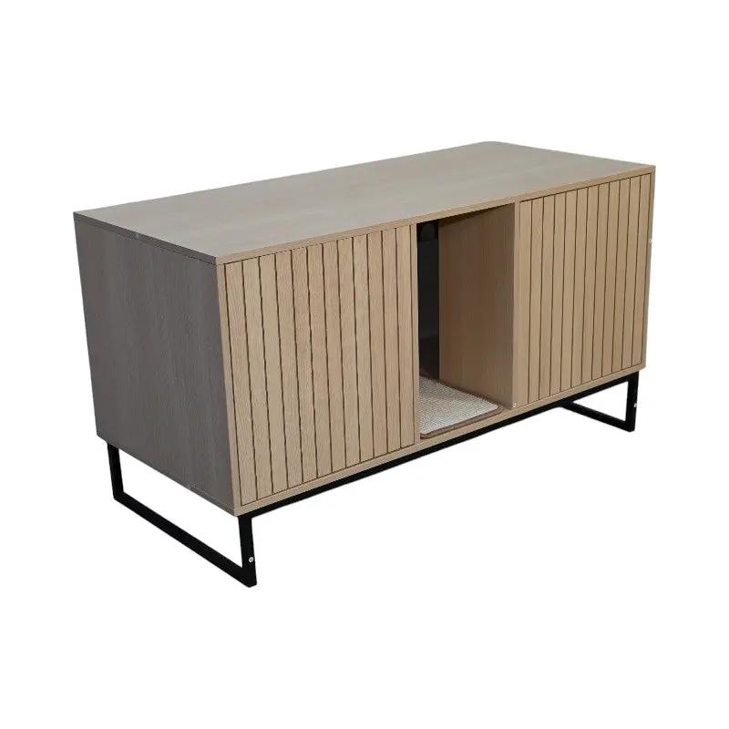 Modern Wooden Cat House with Scratching Mat by HouseOfZazla