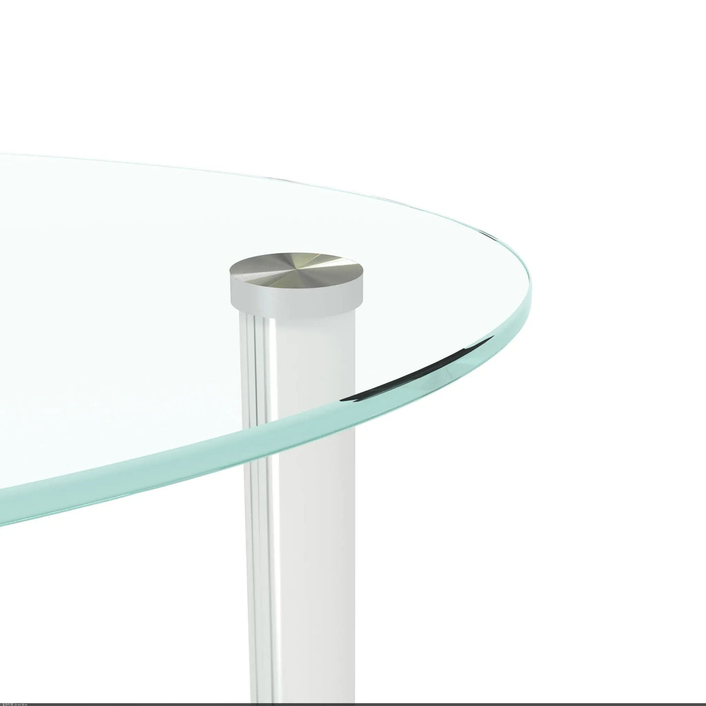 Transparent Oval Glass Coffee Table, Modern Table In Living Room Oak Wood Leg Tea Table 3-Layer Glass Table by HouseOfZazla