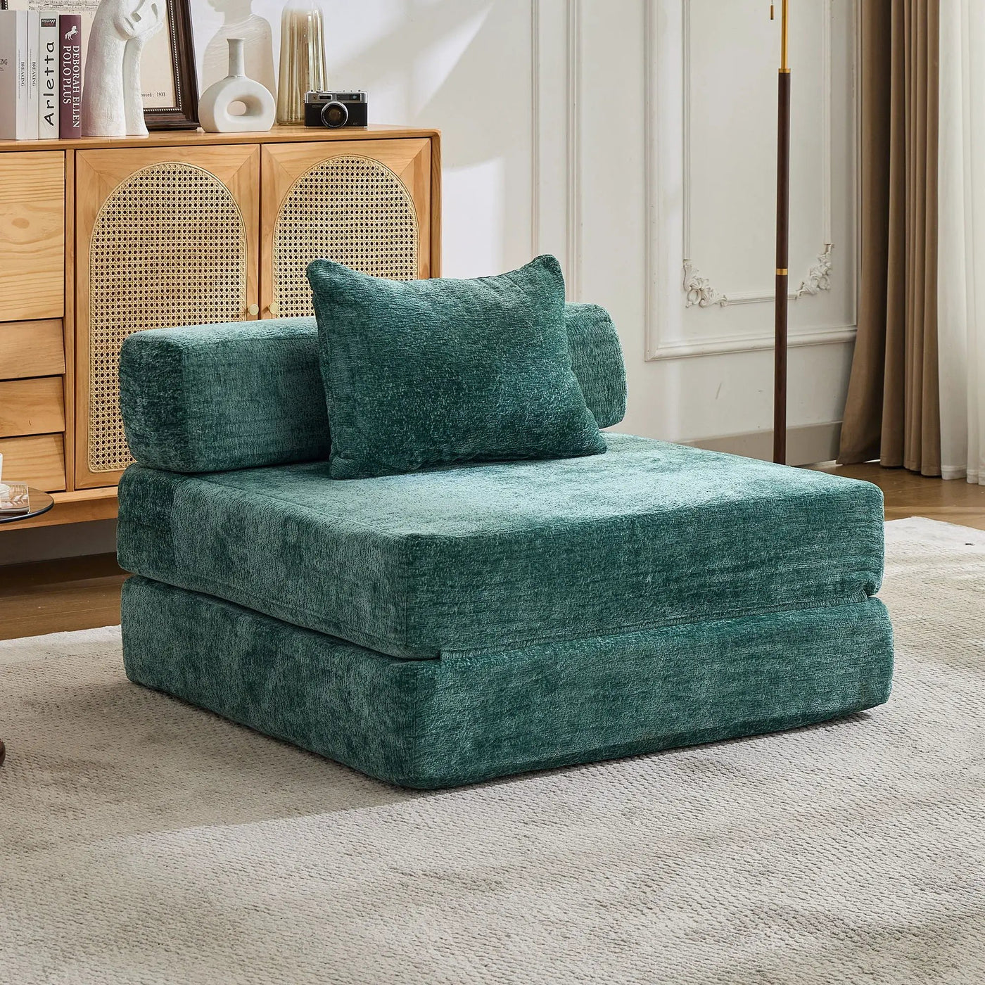 Convertible Floor Sofa Bed With Fixed Shape Frame For Living Room by Unique Piece Furniture