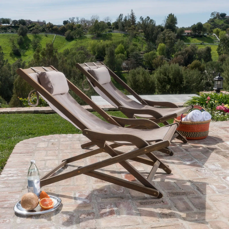 Arcadia Outdoor Sling Chair With Pillow by HouseOfZazla