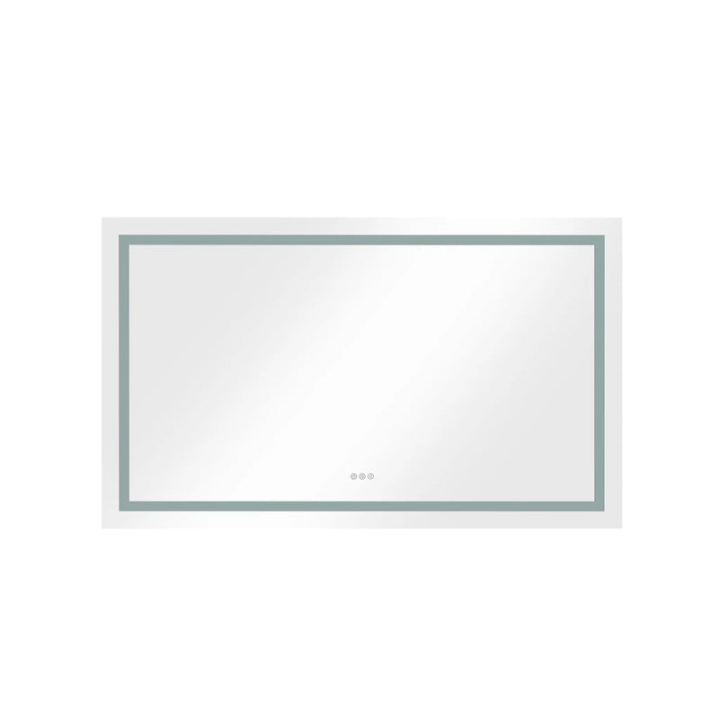 60 x 36 Inch LED Bathroom Mirror with Front and Backlight by HouseOfZazla