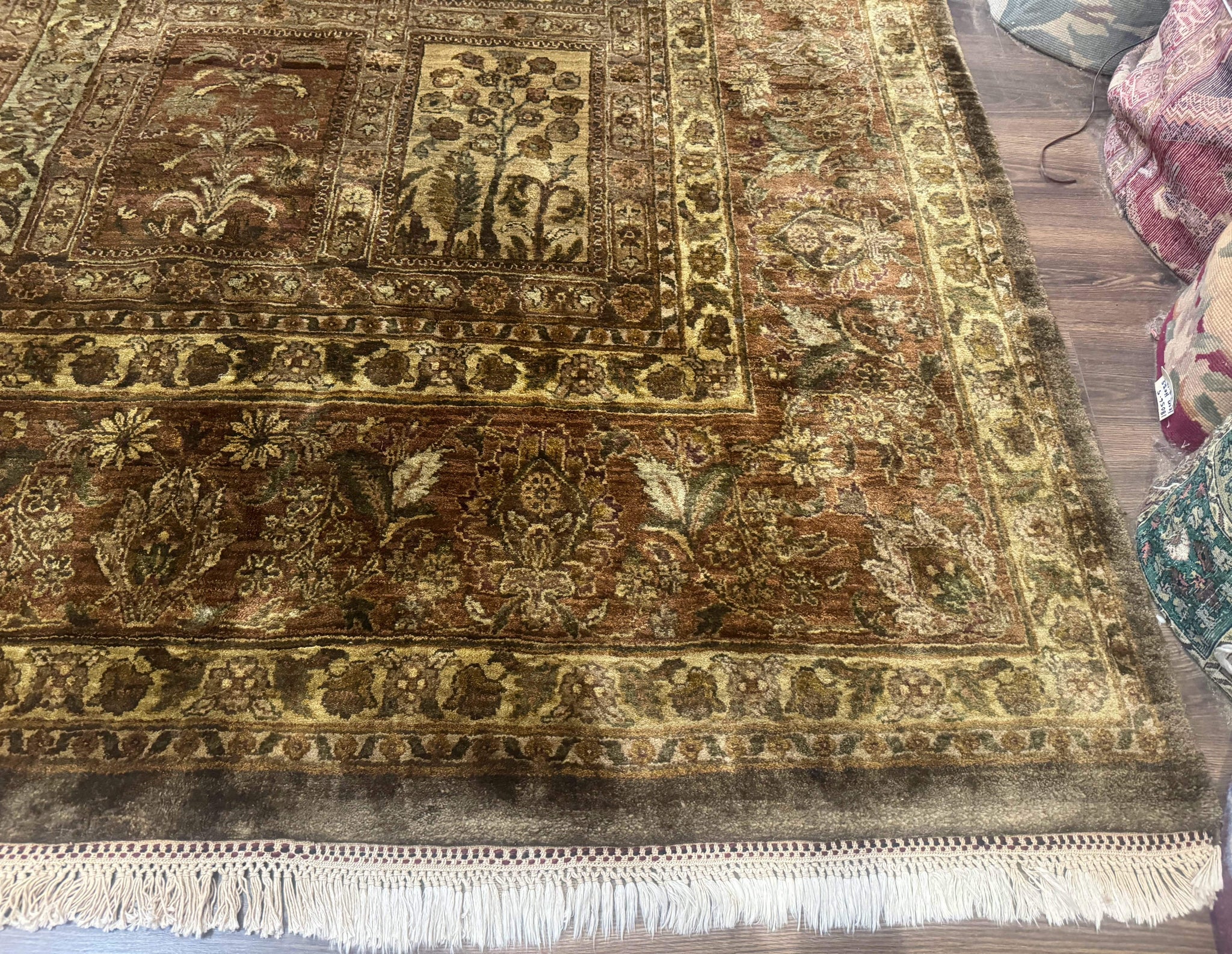 Large Indian Wool Rug 12x14, Wool Handmade Panel Design Carpet, Traditional, Palace Size by Jewel Rugs