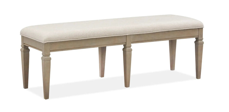 Lancaster - Bench With Upholstered Seat - Dovetail Gray by Unique Piece Furniture