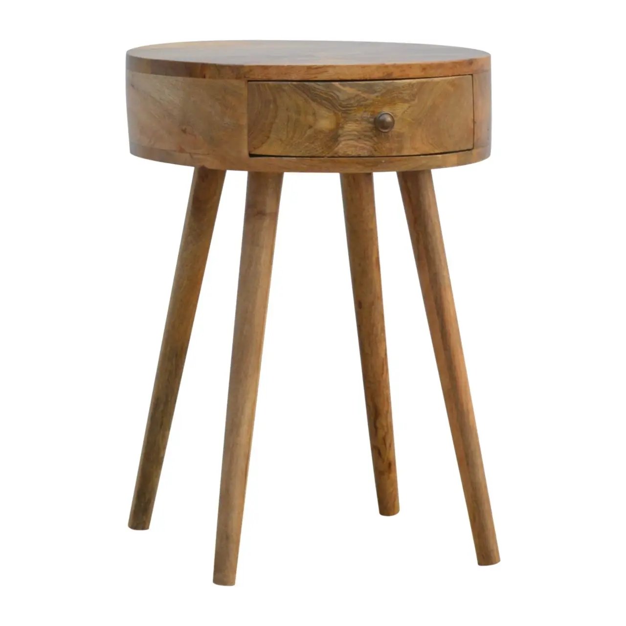 Nordic Chestnut Circular Nightstand by Unique Piece Furniture
