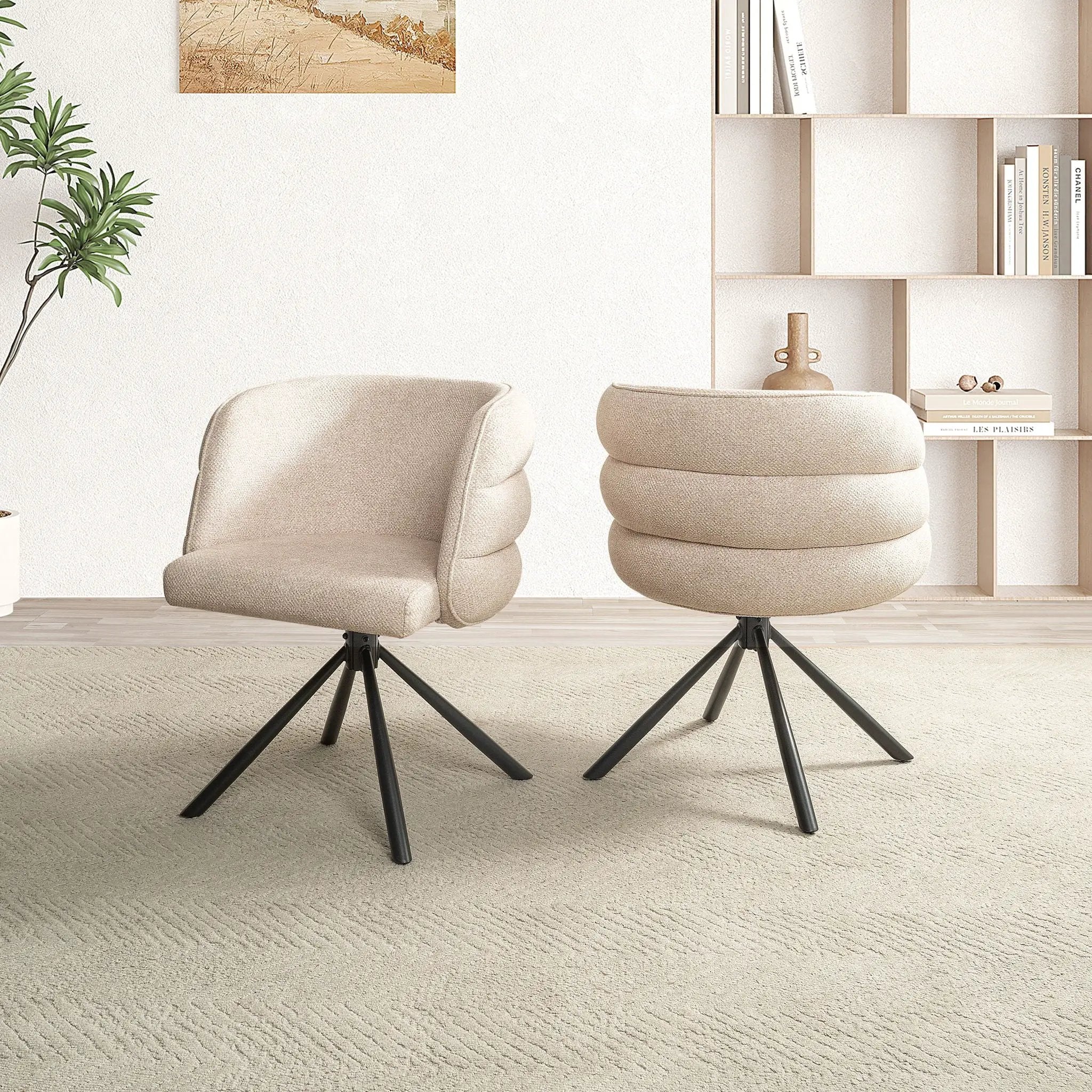 270 Degree Swivel Upholstered Desk Chairs (Set of 2) by Unique Piece Furniture