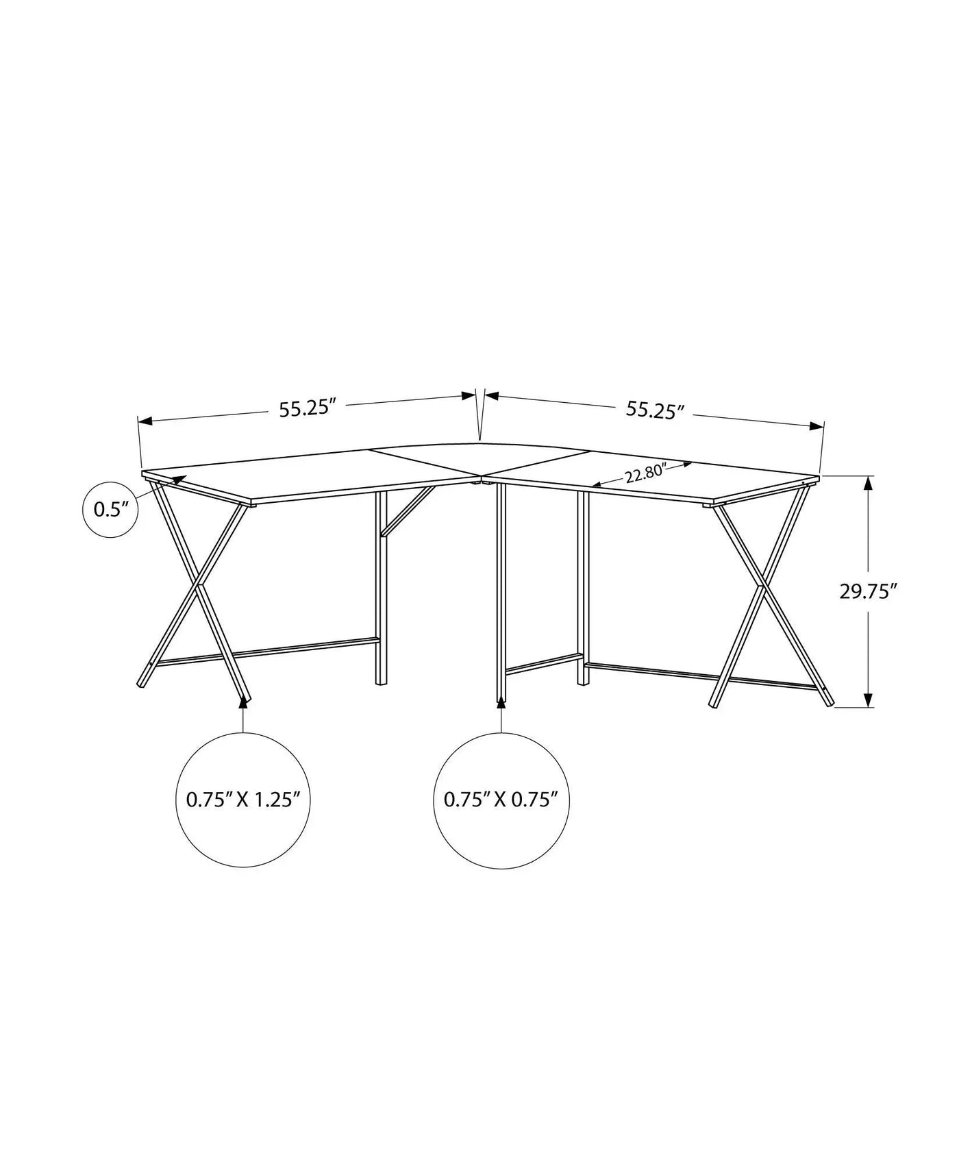 Computer Desk, Home Office, Corner, L Shape, Laptop, Contemporary / Modern by Unique Piece Furniture