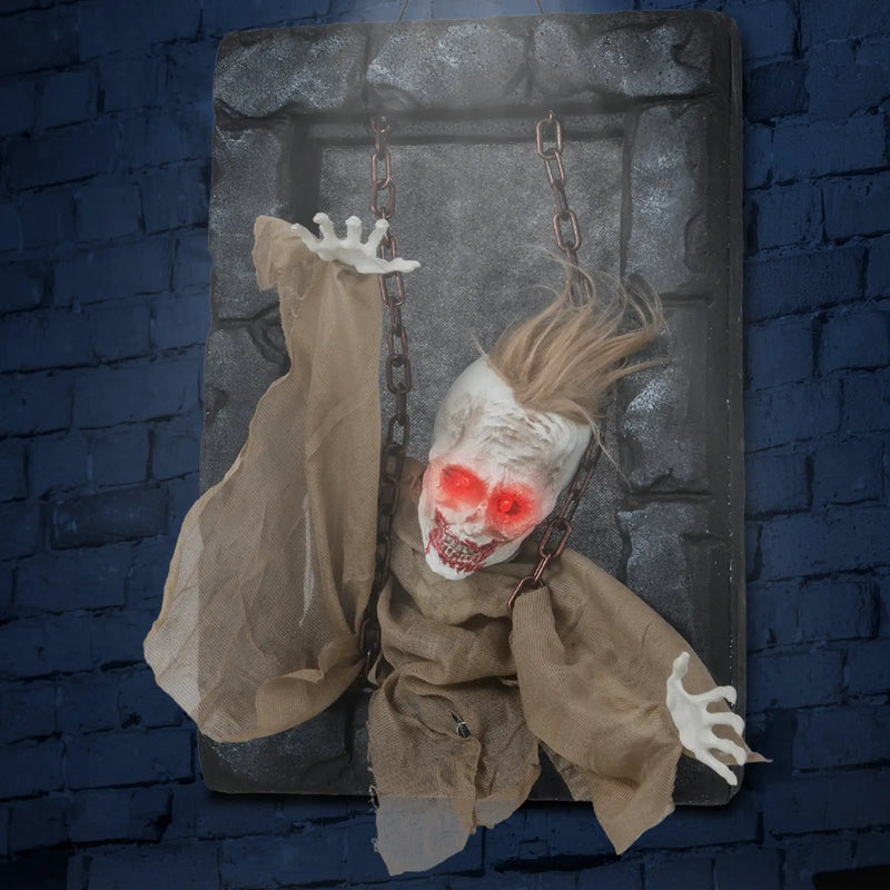 Halloween Hanging Animated Zombie Prisoner Decoration Sound-Activated by DirectDeals