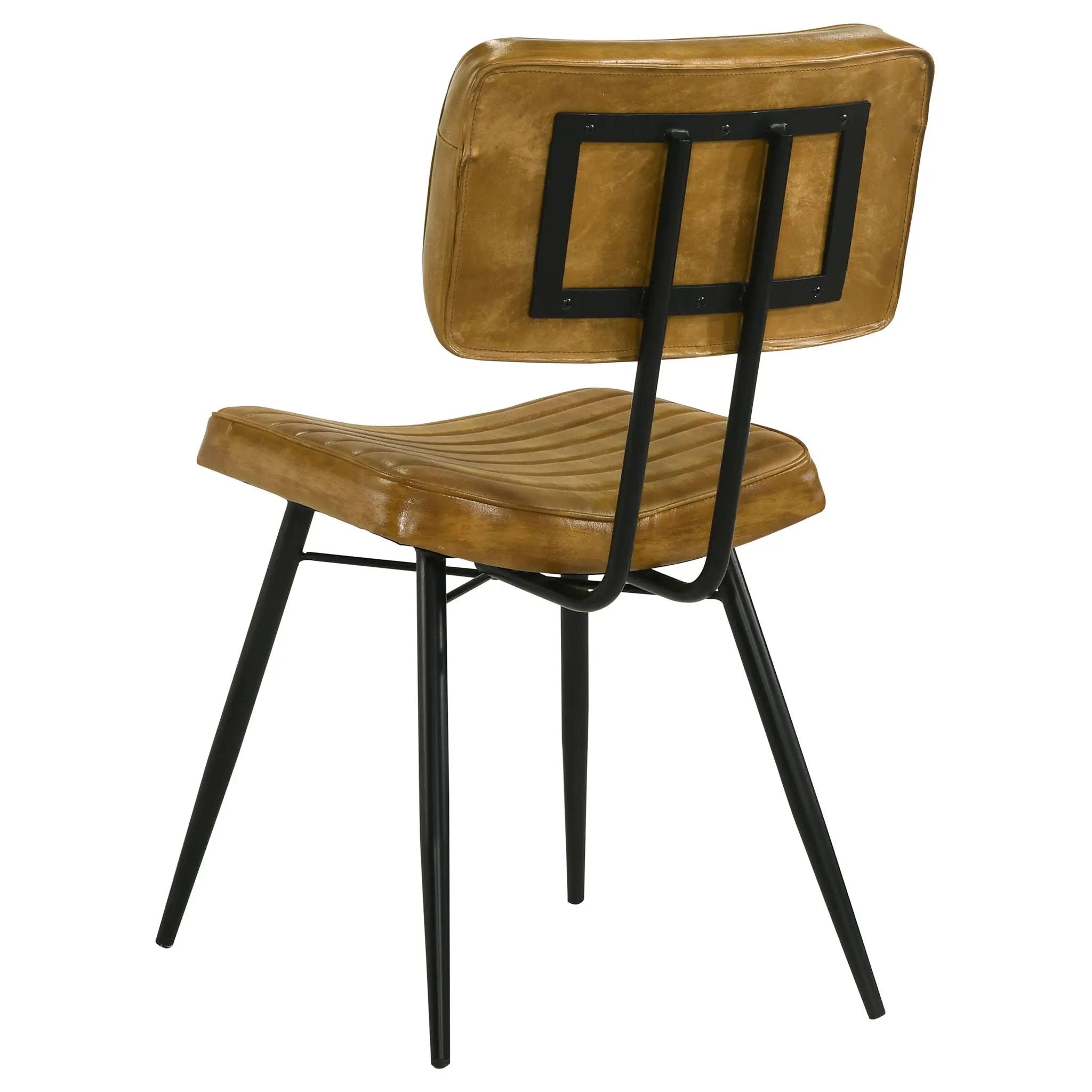 Misty Leather Upholstered Dining Side Chair Camel (Set of 2) by Unique Piece Furniture