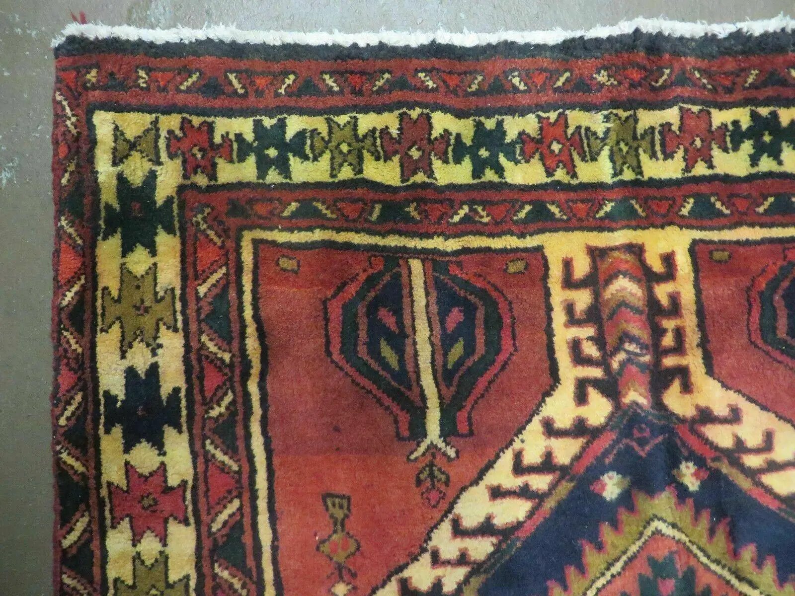 3' 4"X 7' Antique Handmade Turkish Wool Rug Organic #101 by Jewel Rugs