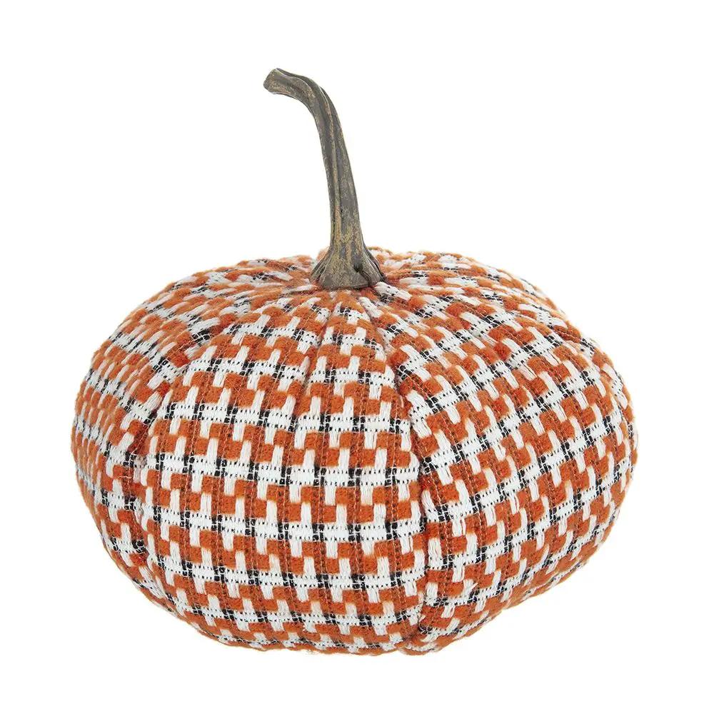 Pumpkin Ornament Decor For Holiday Harvest Festival Fall Festival & Thanksgiving (Set of 2) - Orange Multi by HouseOfZazla