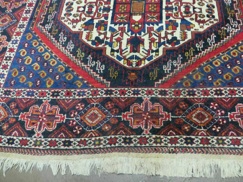 4' X 5.5' Vintage Handmade Turkish Tribal Wool Rug Medallion Nice by Jewel Rugs