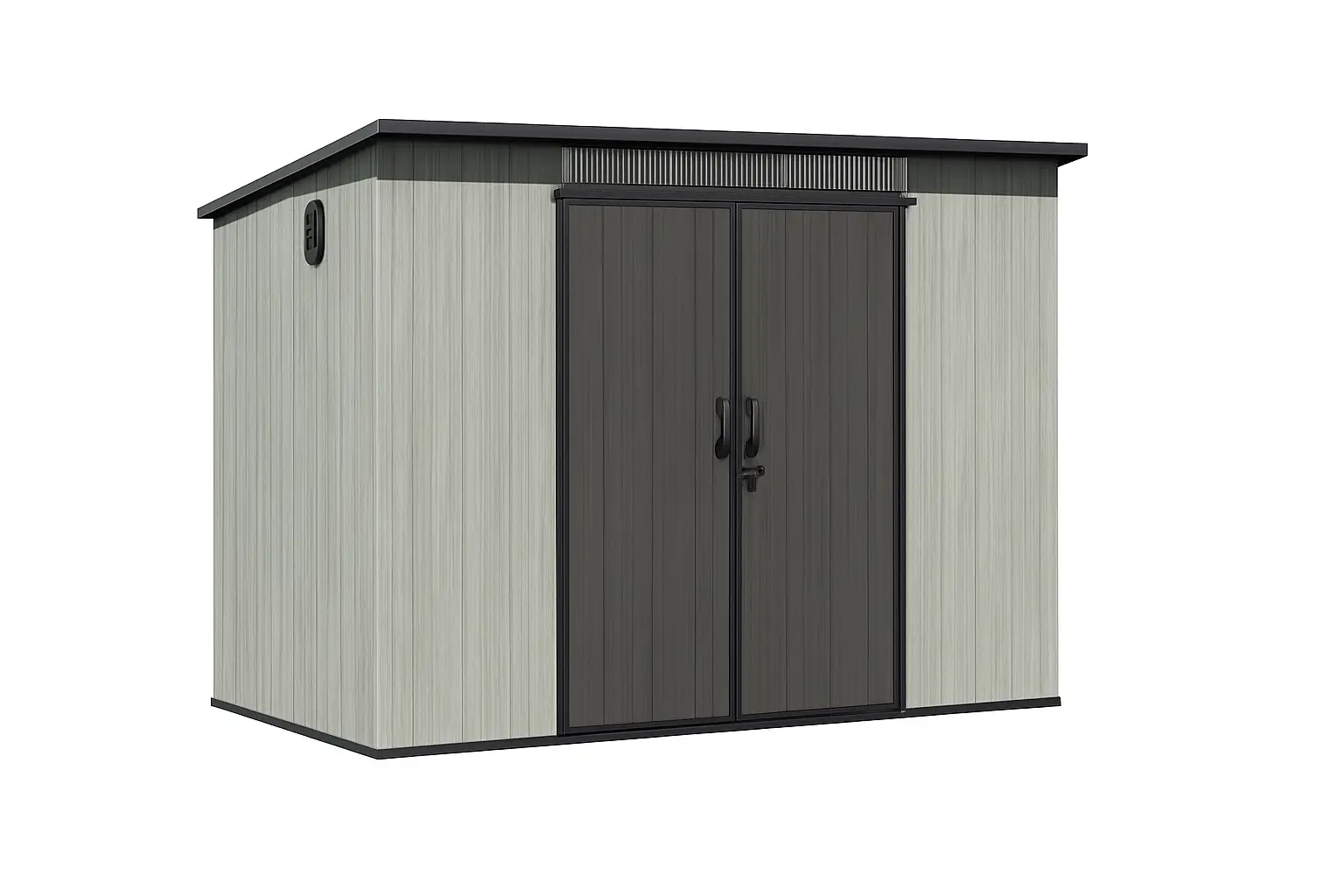 6x11FT Outdoor Resin Storage Shed with Transparent Windows & Louvered Vents by HouseOfZazla