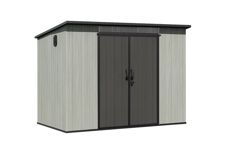 6x11FT Outdoor Resin Storage Shed with Transparent Windows & Louvered Vents by HouseOfZazla