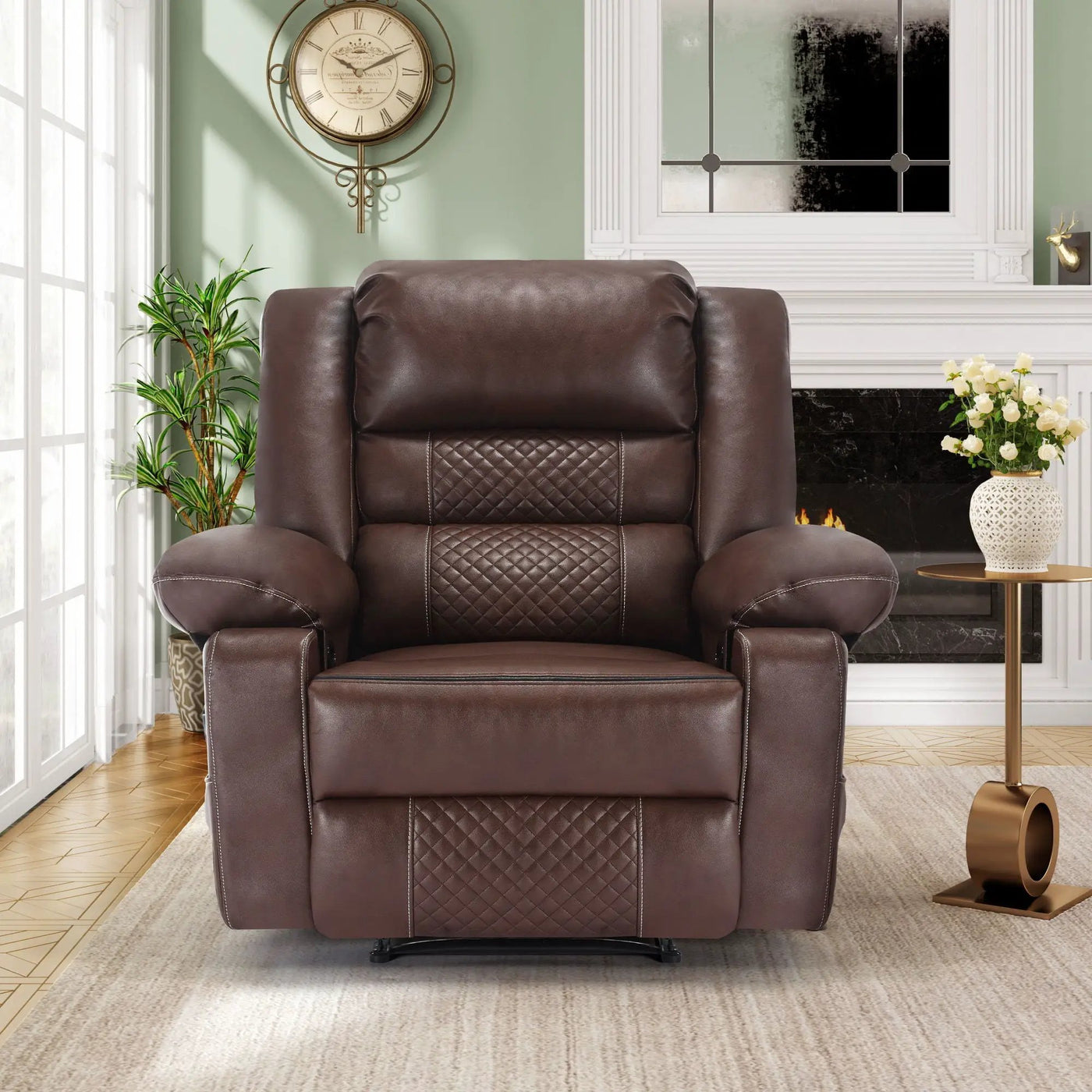 Breathable Massage Recliner Manual Chair by Unique Piece Furniture