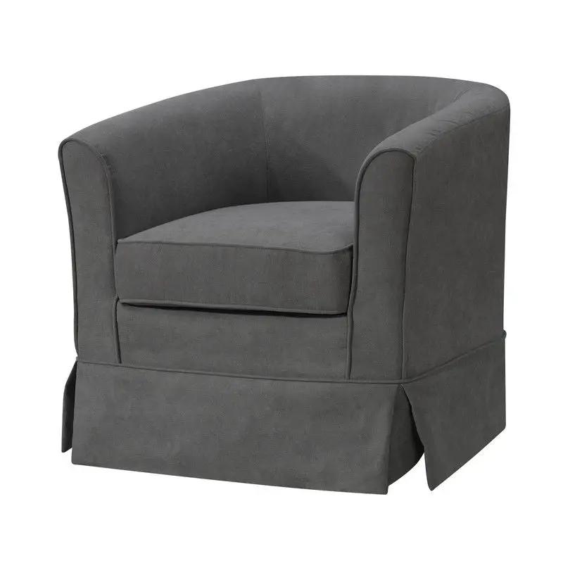 Tucker - Woven Fabric Swivel Barrel Chair by HouseOfZazla