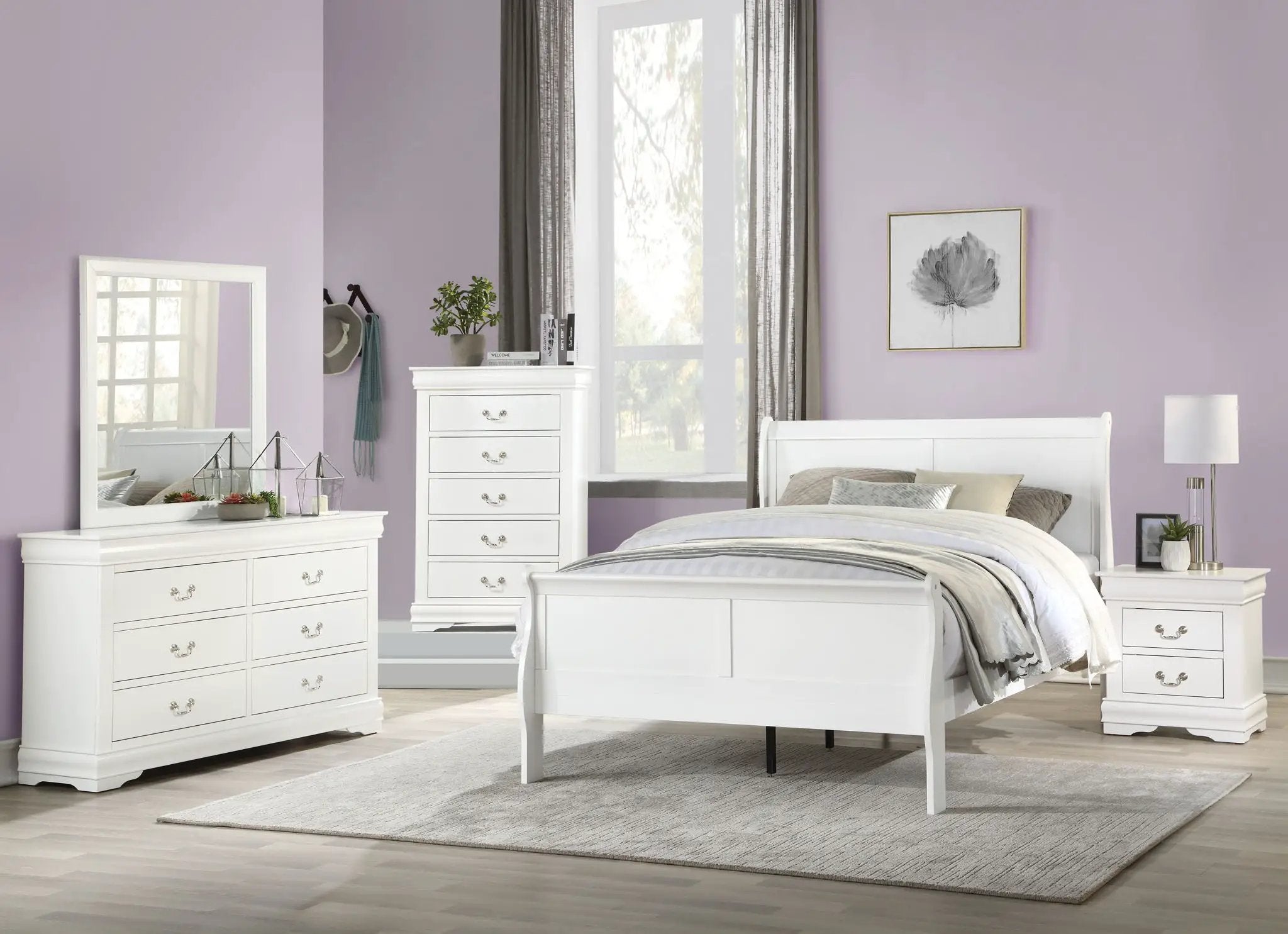 Louis Philippe - Sleigh Style Bed by Unique Piece Furniture