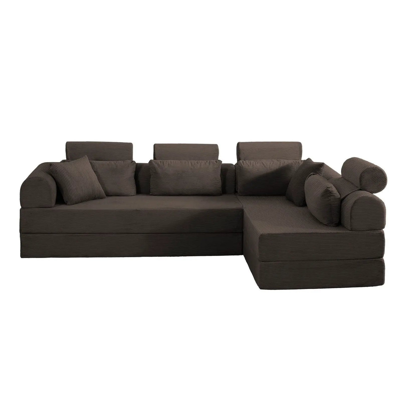 Modern L-Shape Modular Sectional Sofa, Compressed Design by HouseOfZazla