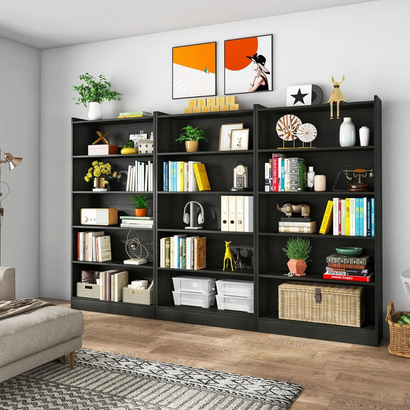 Library Bookshelf With Storage For Living Room by HouseOfZazla