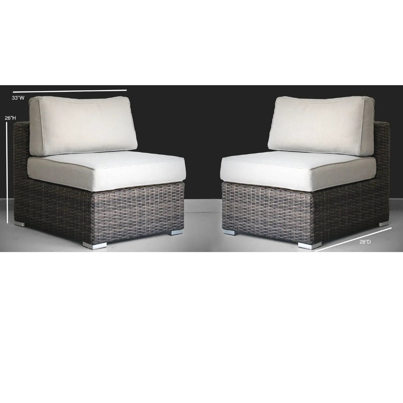 Minnesota - Armless Patio Chairs (Set of 2) by Unique Piece Furniture