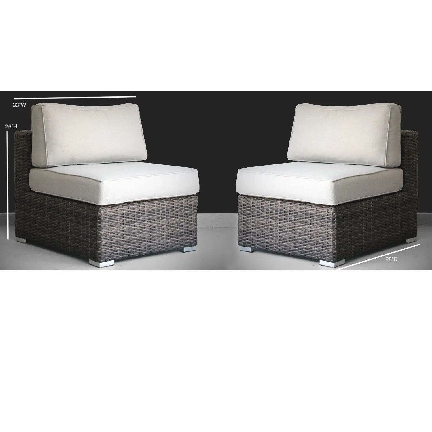 Minnesota - Armless Patio Chairs (Set of 2) by Unique Piece Furniture