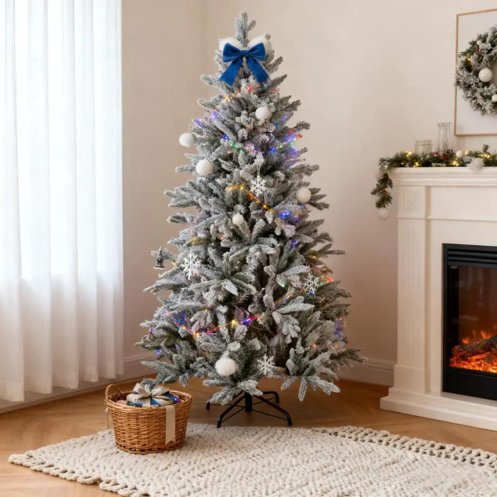 Snowy Artificial Christmas Tree with Easy Assembly by HouseOfZazla