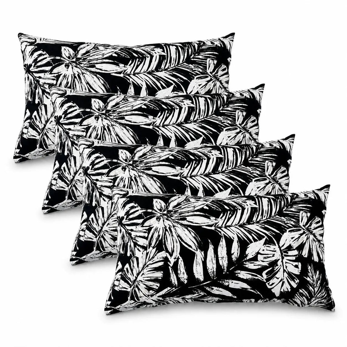 4 Pack Outdoor Lumbar Pillows with Inserts by HouseOfZazla