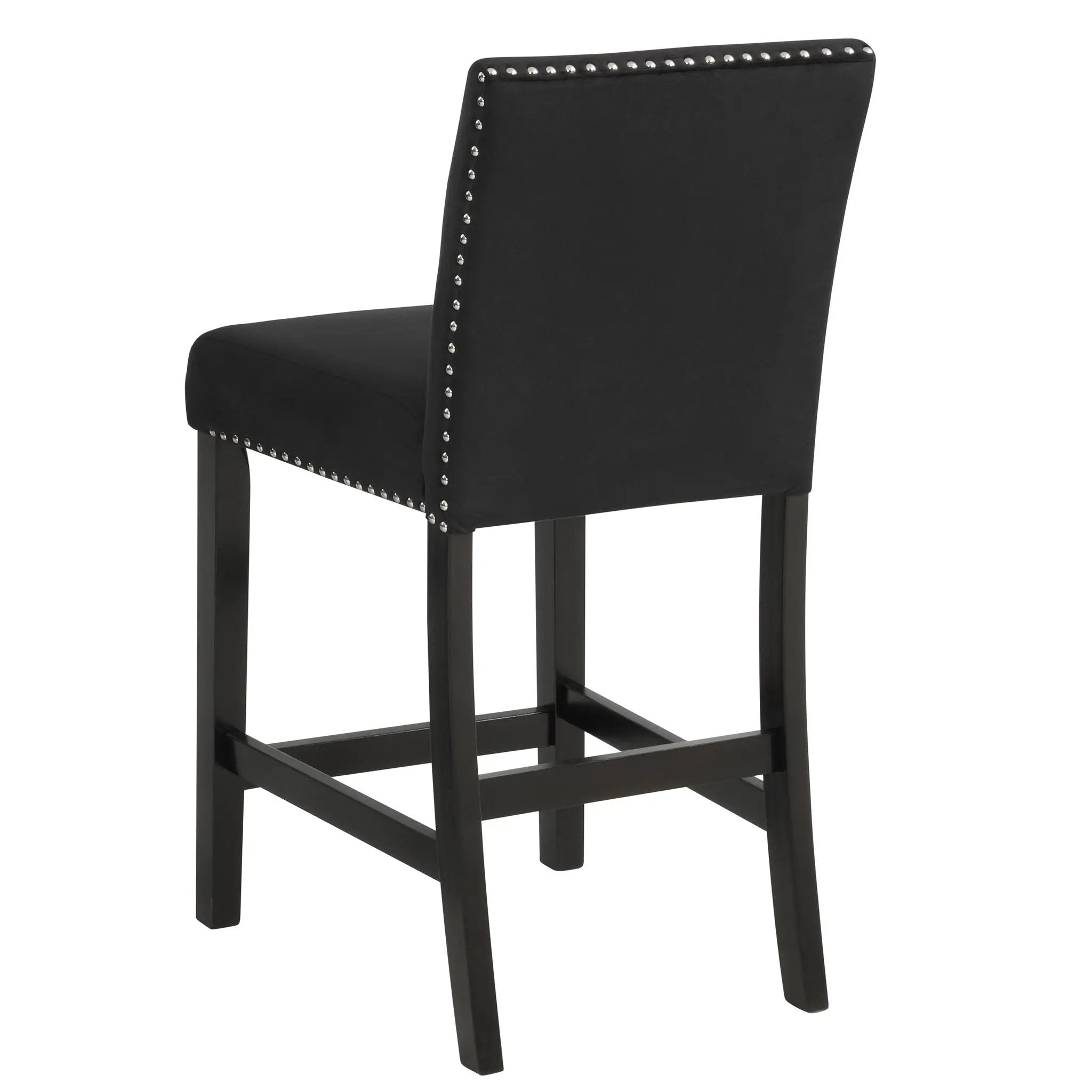 Modern 5 Piece Counter Height Dining Set With Tufted Nail Head Chairs by Unique Piece Furniture