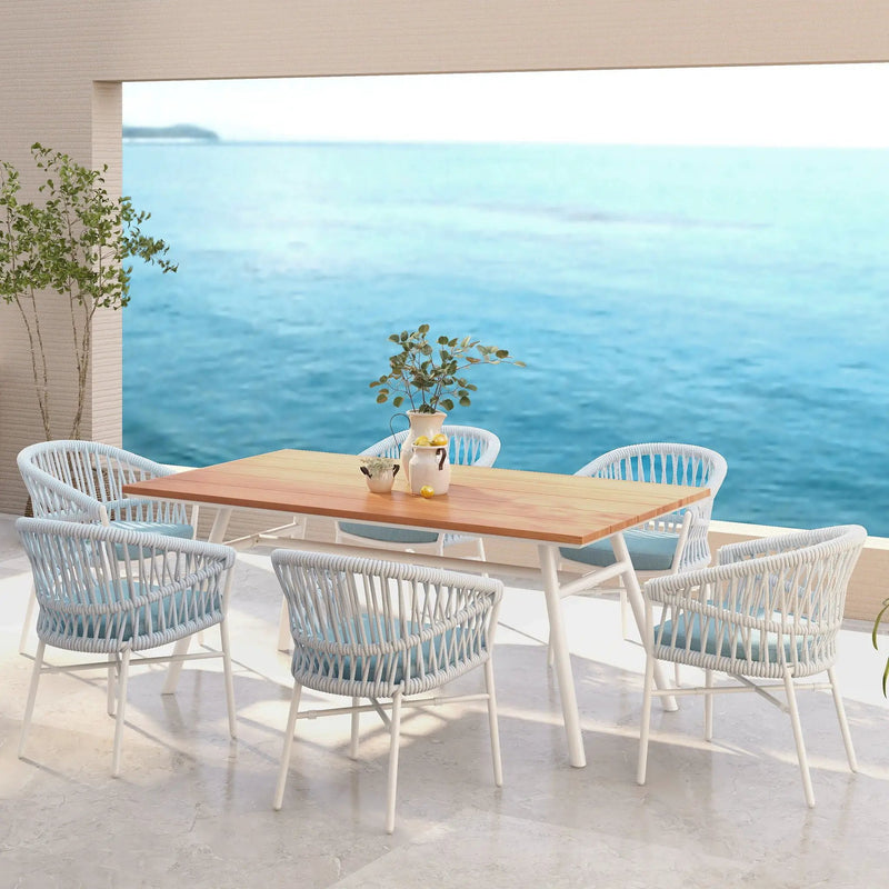 Maiden - 6 Seater Patio Dining Table - Natural Teak by Unique Piece Furniture