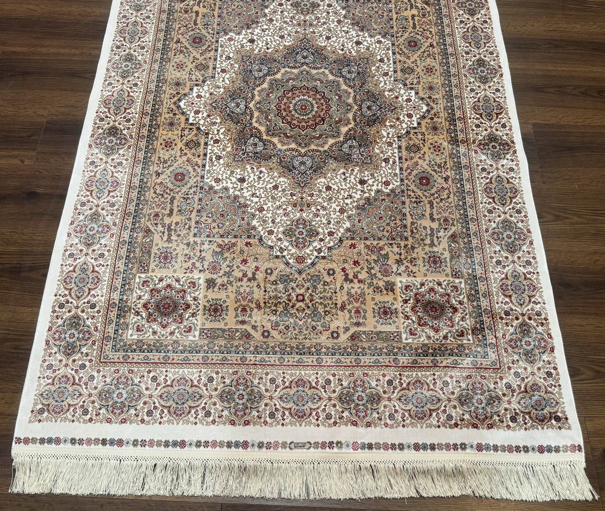 Turkish Memluk Silk Rug 4x6, Hereke Carpet, Bamboo Silk, New by Jewel Rugs