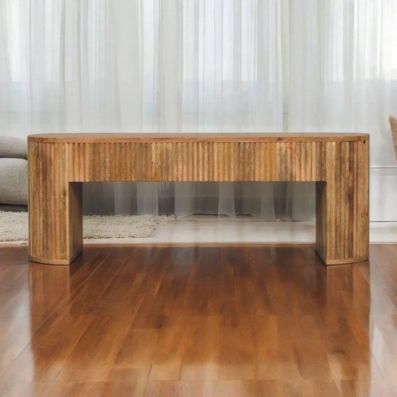 Soba - Straight Media Unit - Oak by Unique Piece Furniture
