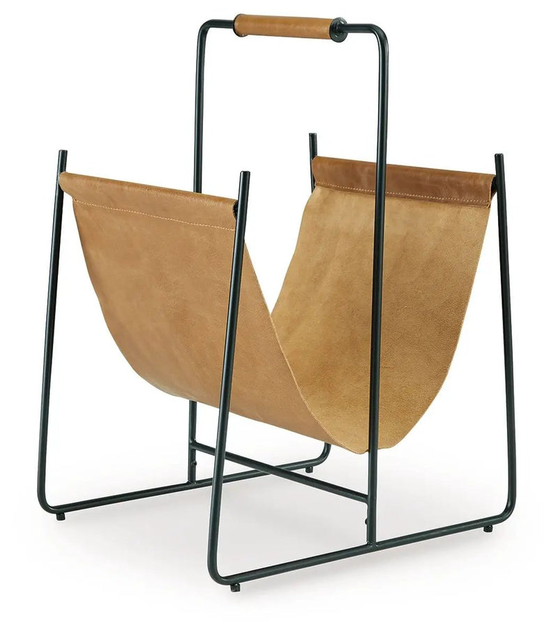 Faronworth - Magazine Rack - Brown / Black by Unique Piece Furniture