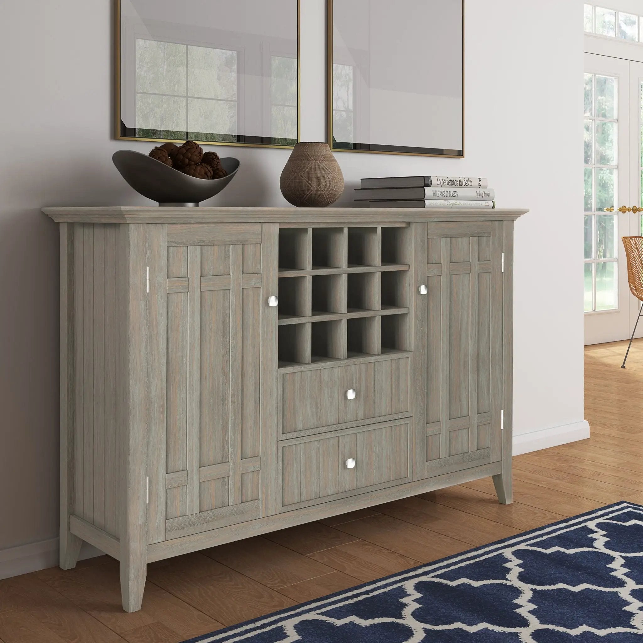 Bedford - Sideboard Buffet And Wine Rack by HouseOfZazla