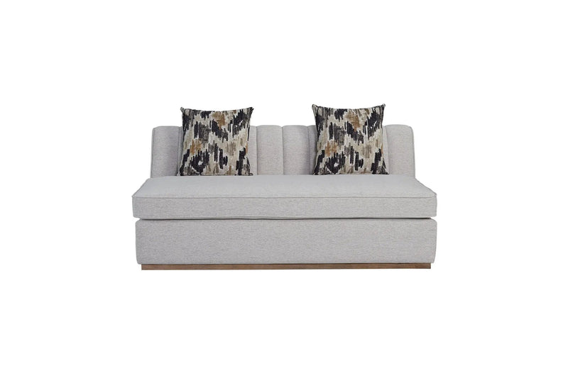 Channel - Armless Loveseat - Off White by HouseOfZazla