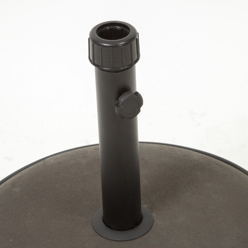 Um Holder Round Umbrella Base 66 Lbs Concrete - Brown by HouseOfZazla