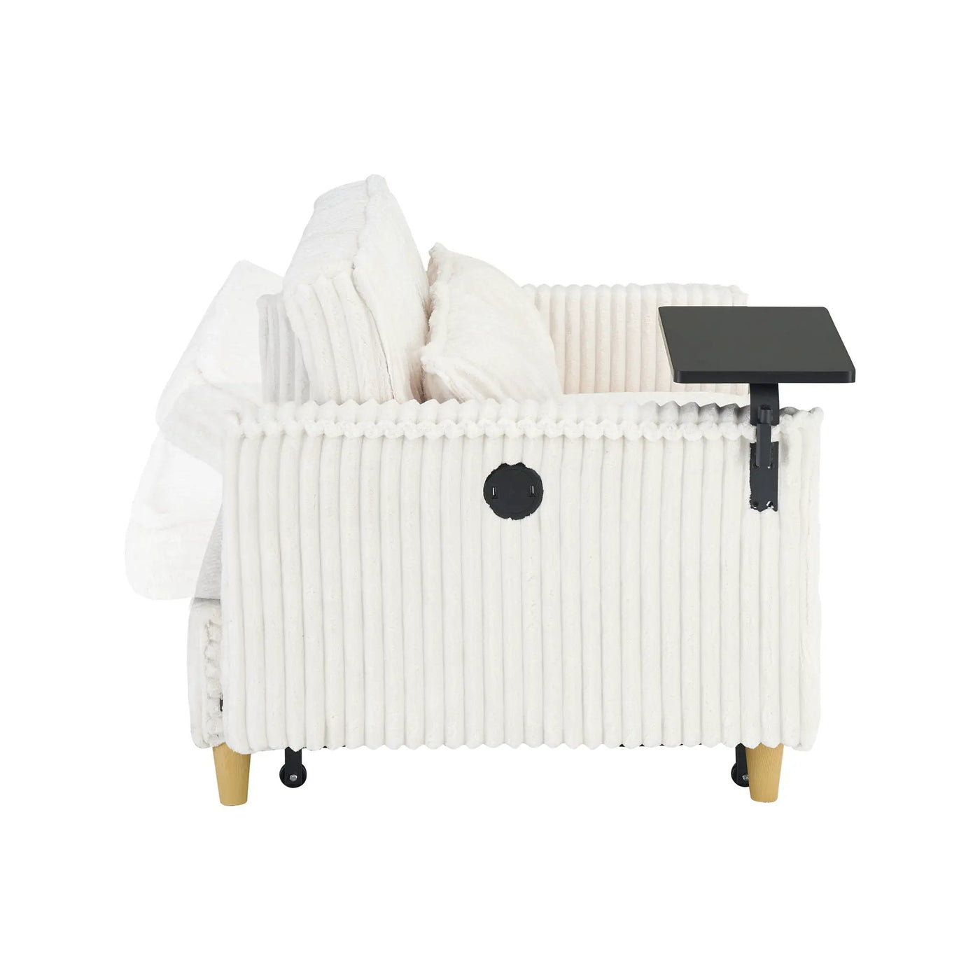 Pull Out Sofa With Movable Tabletop And USB Ports by HouseOfZazla