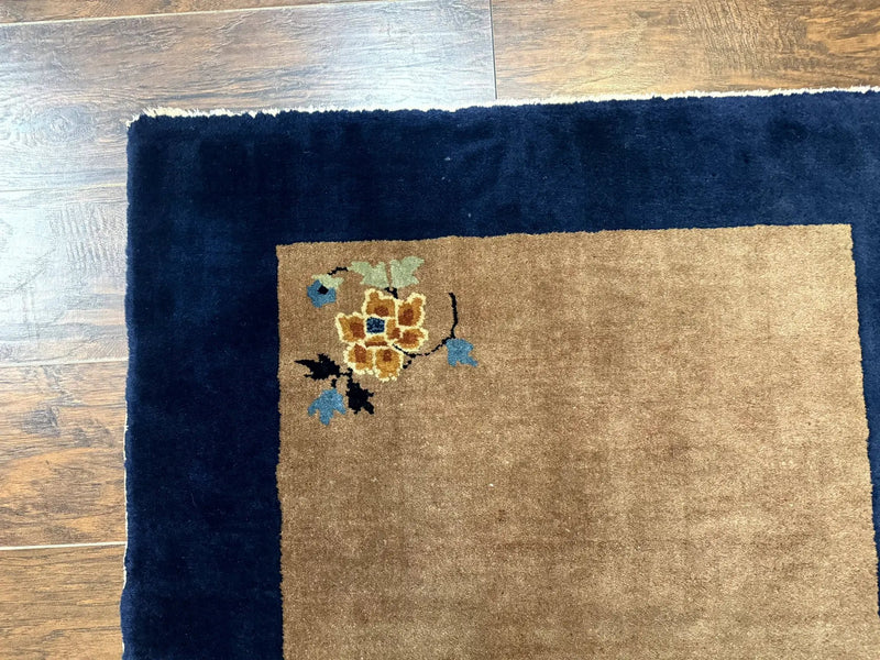 Chinese Rug 3x5, Antique Peking Art Deco Carpet, Simple Design by Jewel Rugs