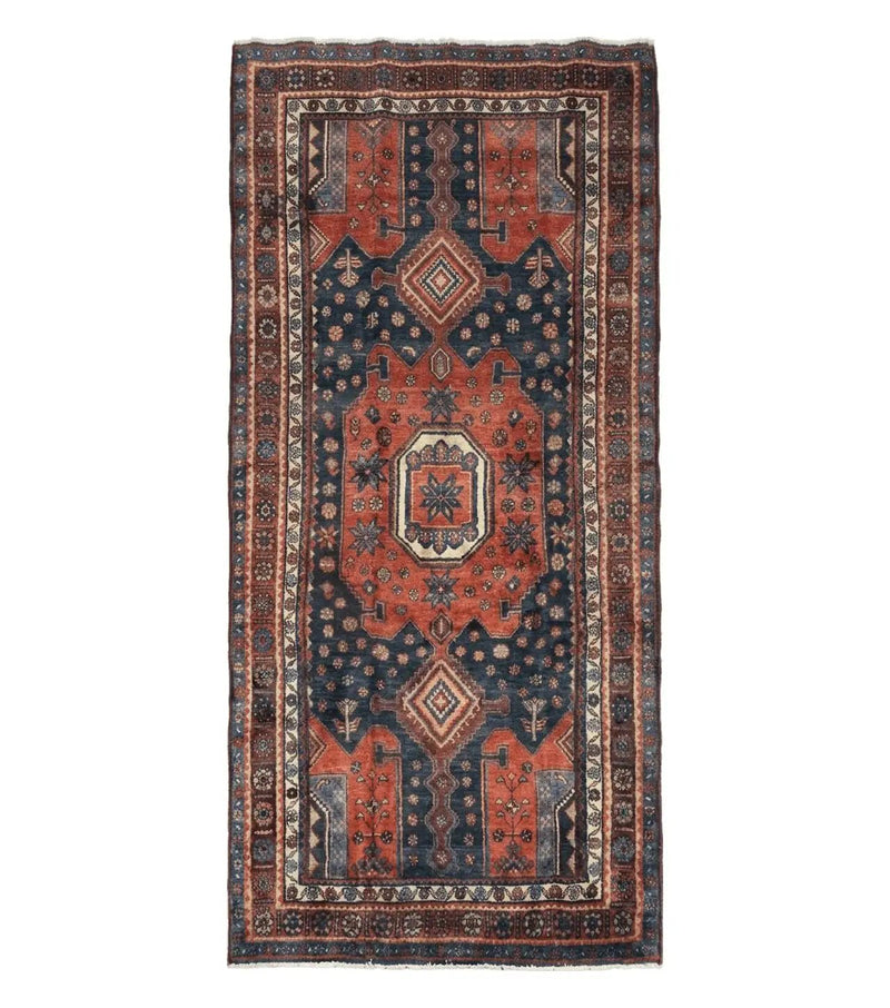4' X 9' Antique Handmade Turkish Tribal Oriental Geometric Wool Rug # 605 by Jewel Rugs