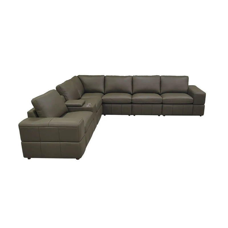 Large - Arm Upholstery Modular Sectional With Custom Configuration - Olive Green by Unique Piece Furniture