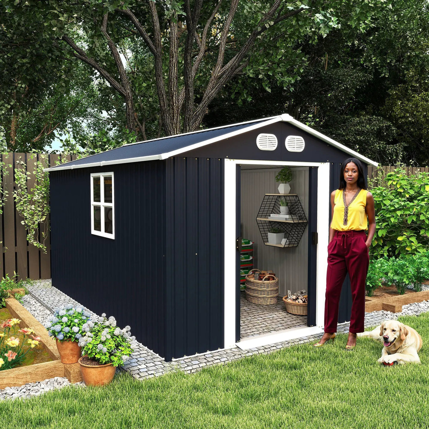 Campcraft 8x12 Ft Outdoor Metal Storage Shed by HouseOfZazla