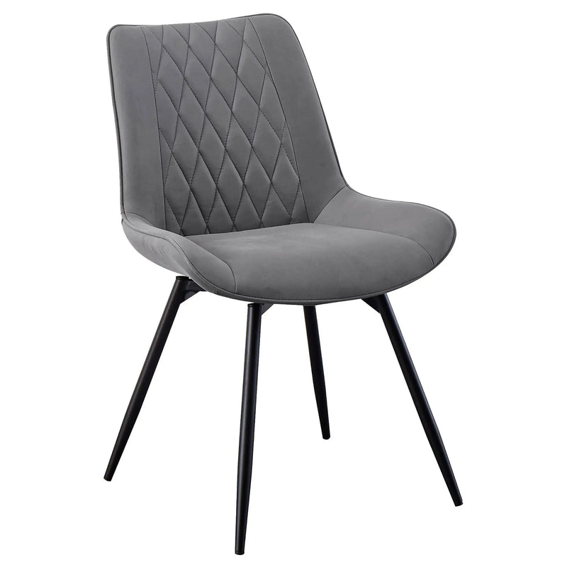 Neil 5-piece Round Dining Table Set Concrete Gunmetal by Unique Piece Furniture