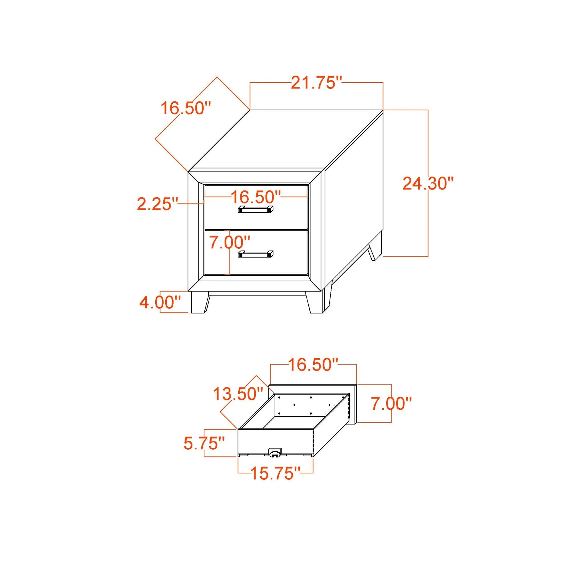 Soluto - Nightstand - Gray / Black by Unique Piece Furniture
