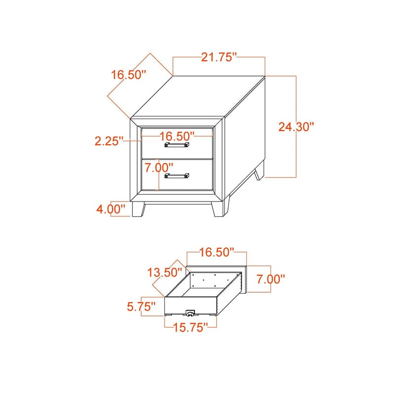 Soluto - Nightstand - Gray / Black by Unique Piece Furniture