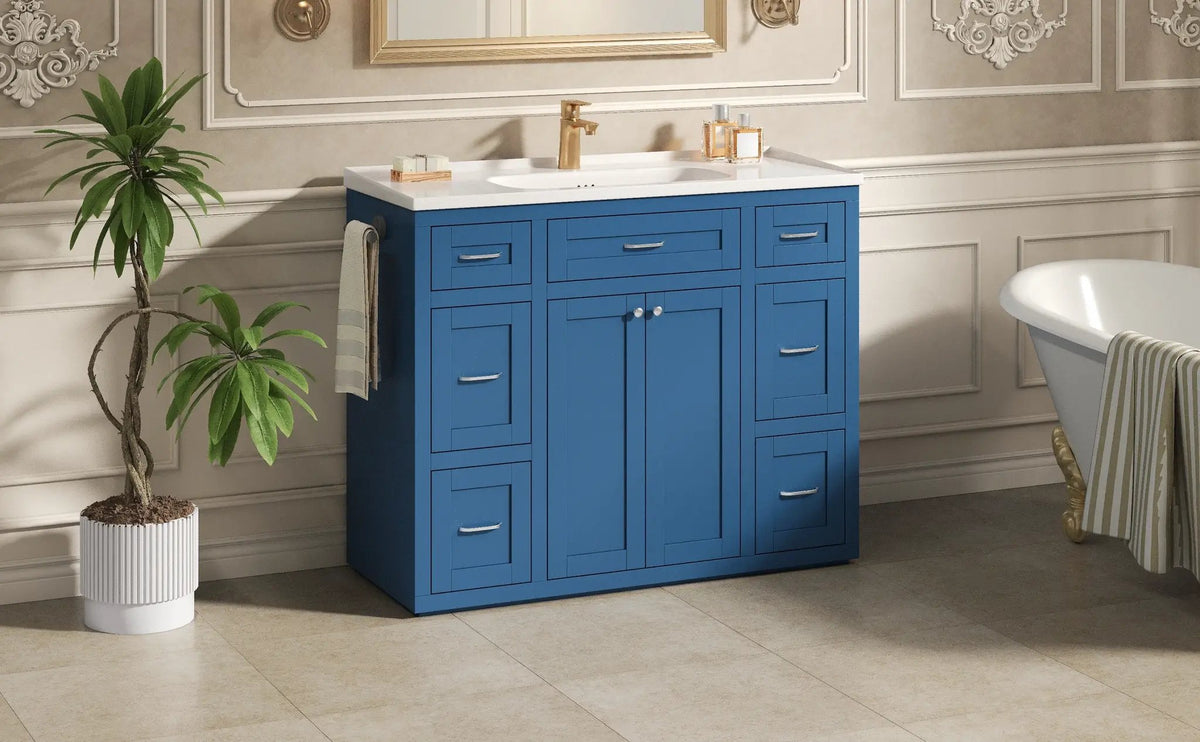 Navy Blue 48" Bathroom Vanity by HouseOfZazla