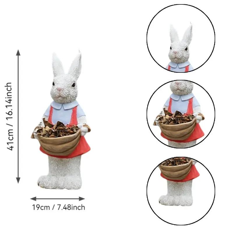Charming Hand-Painted Rabbit Garden Statue by HouseOfZazla
