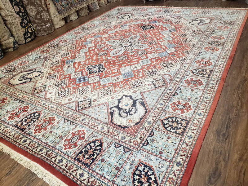 8 x11 Top Quality Veg Dye Turkish Carpet Decorative Handmade Geometric Area Rug by Jewel Rugs