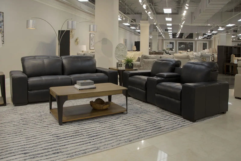 Ferrara - Power Adjustable Headrest Power Recliner Sofa With Zero Gravity - Black by Unique Piece Furniture